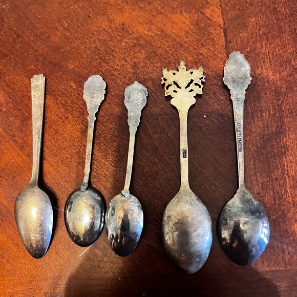 Set Of 5 Vintage Souvenir Collector Spoons EPNS - Picture 6 of 7